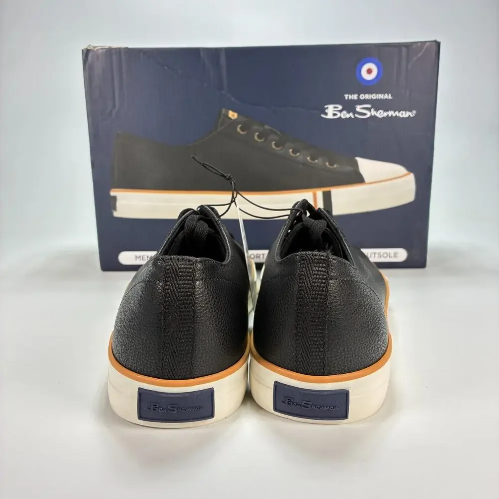 Ben Sherman Dorset Lo LX Black Low Top Sneakers Shoes BSMDORLXGD-0840 Men's Sz 8